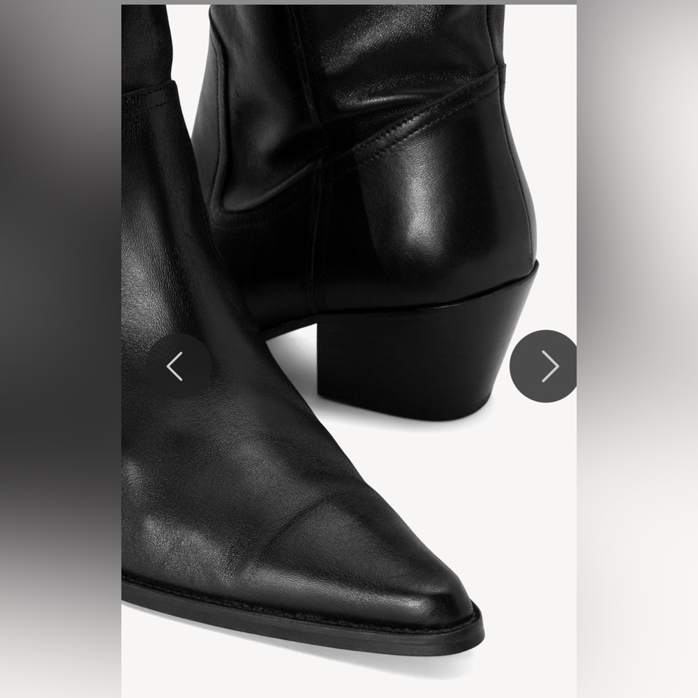 STAUD JUNE BOOTS BLACK LEATHER SIZE 39 🖤 - Picture 5 of 12